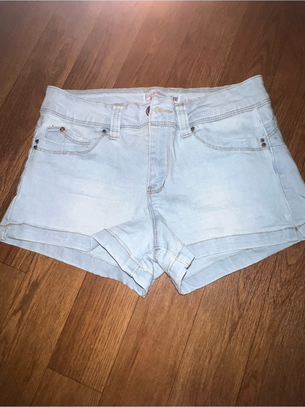 YMI Light Blue Denim Jean Shorts